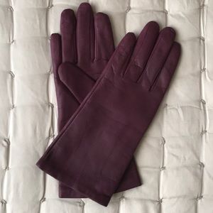 Land’s End leather and cashmere lined gloves, S NWOT